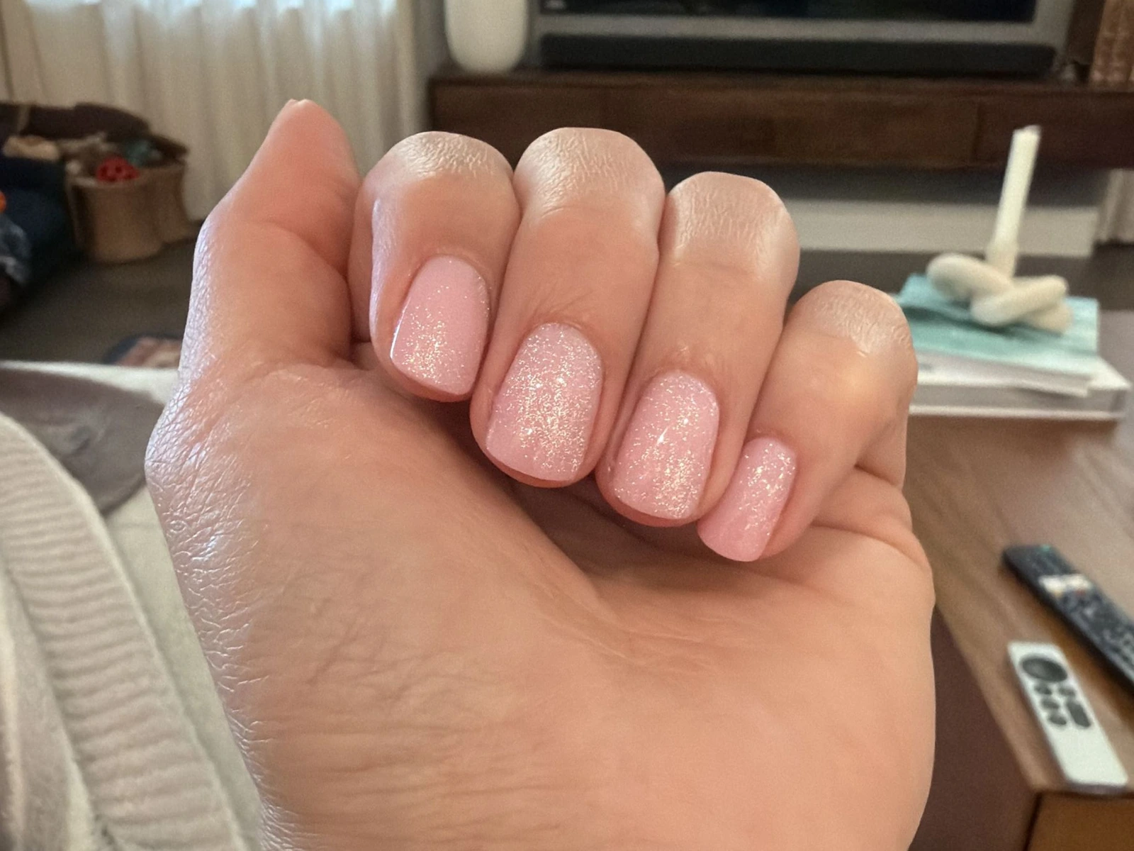 Soft pink manicure
